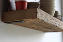 Urban Legacy Reclaimed Barn Beam Deep Shelves | Deep Shelves with Brackets Included, Set of 2 | (Natural Low Profile Bracket, 36" x 11.5" x 3") by CozyNest Decor