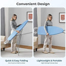 Yaheetech Foldable Ironing Board, Heavy Duty Iron Board with 9 Adjustable Heights, 4 Layer Cover and Safety Iron Rest, 52X14 Compact and Space Save Iron Board for Home Laundry Room Use, Blue by CozyNest Decor