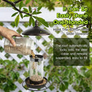 Metal Roof Bird Feeder - Chew Proof for Outdoor Hanging Wild Bird Seeds. Bronze by CozyNest Decor