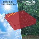 Outdoor Chair Cushions Set of 2 for Patio Furniture 22x22x4 Inch Waterproof Patio Chair Cushion 3 Year Color Fastness Square Elastic Foam Garden Couch Pads with Ties and Handle,Red by GreenHaven Gardens
