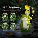 GIGALUMI Solar Garden Statues Loving Frog Garden Decor Figurine Lights for Outside, Yard Decorations Outdoor Patio Decor, Gardening Gifts for Women by GreenHaven Gardens