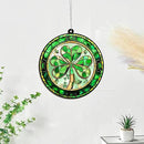 St Patricks Day Decorations - Irish Gifts for Women Men Friends Family, Shamrock Decorations, St Patricks Day Accessories - Double Layered Hanging Suncatcher 12 in by GreenHaven Gardens