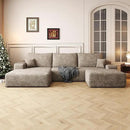 108" Sectional Couches for Living Room Modern Modular Sofa with L-Shape Couchs Upholstered Boneless Couch Deep Seat Sectional Couch with Chaise (Camel, Left Facing Chaise+2Seaters+1Ottoman) by CozyNest Decor