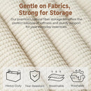 StorageWorks Storage Bins, Shelves Baskets for Organizing, Fabric Closet Organizers with Handles, Metal Frame, Beige（Texture）, 2-Pack by TinyTreasures Baby Boutique