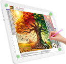 TOHETO A4 Light Board for Diamond Painting, Super Bright Magnetic Light Pad with Side Buttons, Lightbox for Tracing and Drawing, Corded Light Table for Sketching, Animation, Weeding Vinyl (White) by TinyTreasures Baby Boutique
