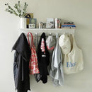 Entrance Coat Rack ，Coat Hooks, Wall-Mounted Wooden Hook Rack, Wall-Mounted Shelves are Very Suitable (White Finish-2) by CozyNest Decor
