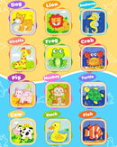 Benresive Wooden Toddler Puzzles, 12pcs Animal Montessori Toys for 1-3 Year Old Boys & Girls, Learning Educational Preschool Toys, Great Gifts for 1 2 3 Year Olds by TinyTreasures Baby Boutique