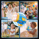 Bubble Gun, 125 Holes Bubble Machine with Lights, Bubble Guns for Kids Ages 4-8 Year Old, Big Bubble Gun Blaster for Wedding, Halloween Outdoor Toy Birthday Bubble Maker Party Favors (Blue) by TinyTreasures Baby Boutique