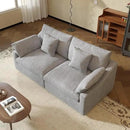 JACH Cloud Sectional Couches for Living Room, Modern Convertible Modular Couch, Love Seat Sofas, Sofa Covers Removable, Comfy Sectional Couch for Living Room, Apartment (Light Grey) by CozyNest Decor