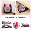 HONEY JOY Baby Walker, 4-in-1 Foldable Infant Activity Push Walker, Toddler Car Walker w/Adjustable Heights, Music, Lights, Removable Tray, Baby Walker with Wheels for Boys Girls 7-14 Months (Pink) by TinyTreasures Baby Boutique