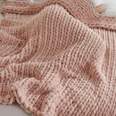 Esterra Chunky Knit Throw Blanket Newly Upgraded Heavy Tighter Version, Handmade Chenille Throw Super Soft, Thick Yarn Cable Knit Crochet Throw Blanket for Couch Bed Sofa, 50" x60, Coral Pink by CozyNest Decor