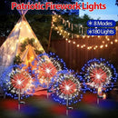 4th of July Decorations Outdoor 4 Pack Solar Power Yard Firework Lights Patriotic Garden Waterproof Solar Lights with 180 LED 8 Modes for Independence Day Party Decoration(Red, White, Blue) by GreenHaven Gardens