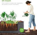 Best Choice Products 8x2x2ft Metal Raised Garden Bed, Oval Outdoor Deep Root Planter Box for Vegetables, Herbs w/ 4 Support Bars, 215 Gal Capacity - Charcoal by GreenHaven Gardens