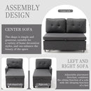 Pull Out Couch, Oversized Sleeper Sofa Couch, Sectional Sleeper Sofa Bed for Living Room Bedroom Lounge (Grey, 73 Inch) by CozyNest Decor