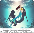 John's Studio Metal Mermaid Sea Wall Decor Outdoor Garden Hanging Art Sculptures Home Ocean Theme Decorations for Kitchen Bathroom and Pool - 14.9Inches by GreenHaven Gardens