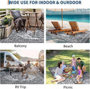GAOMON Outdoor Patio Rug 9x12 Waterproof Reversible Plastic Straw Rug, Large UV-Resistant Portable RV Camping Mats, Indoor Outdoor Rugs for Outside Deck Porch Garden RV, Gray & White by CozyNest Decor