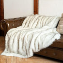 BATTILO HOME Luxury Ivory White Faux Fur Throw Blanket for Bed, Extra Large Super Soft Fluffy Cozy Fall Thick Warm Fox Fur Throw Blankets for Couch, Bed Reversible to Plush Velvet (60"x80") by CozyNest Decor