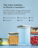 Caraway 4qt Glass Airtight Food Storage Container with Lid – Non-Toxic, BPA-Free Kitchen Storage Container – Stackable, Space-Saving Airtight Container for Dry Goods and More - Navy by CozyNest Decor