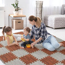 Skyweaver 12 Tiles Soft Non-Toxic Baby Play Mat for Floor EVA Foam Jigsaw Puzzle Play Mat, Interlocking Squares with 0.6inch for Babies, Toddlers & Kids Gym, Nursery, Playroom, Gray by TinyTreasures Baby Boutique