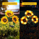 6 Pack Solar Sunflower Lights, Floral Theme, Yellow, Outdoor Garden Decor, Solar Flowers, Solar Lights for Outside Yard, Solar Sunflower Lights by GreenHaven Gardens