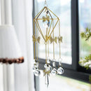 Sun Catchers with Crystals Indoor Window, Handmade Gold Plated Angel Suncatcher, Wind Chime Rainbow Maker Pendant by GreenHaven Gardens