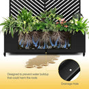Raised Garden Bed with Trellis and Wheels,73"x47"x16" Metal Raised Garden Bed,Black Parallel Metal Planter with Climbing Trellis for Vines & Vegetables by GreenHaven Gardens
