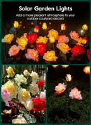 Garden 4 Pack LED Solar Flower Lights with Larger & More Realistic Rose Flowers, Bigger Solar Panel, Waterproof Solar Outdoor Lights for Yard Patio Lawn Pathway Walkway Decoration by GreenHaven Gardens