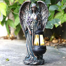 Solar Angel Outdoor Garden Decor Statues – 13.2 inches Solar Outdoor Sculptures for Outside Yard Art Patio Balcony Front Lawn Ornaments Gifts for Mom Grandma Women（Bronze） by CozyNest Decor