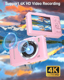 Digital Camera, FHD 1080P Kids Camera Digital with 16x Zoom Anti Shake, 32GB Card, 4K 48MP Portable Compact Point and Shoot Cameras, Vintage Small Camera for Teens Beginner Kids Present by TinyTreasures Baby Boutique