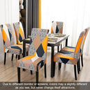 JQinHome Dining Chair Covers Set of 4,Magic Cube High Stretch Removable Washable Parsons Chair Slipcover for Dining Room Home Party Hotel Wedding Ceremony (Geometric Patterns) by CozyNest Decor