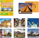 Menique Explore The World Memory Matching Game – Spanish Edition – 100 Cards (50 Pairs) with Iconic Landmarks, Country & Flag – Educational Geography Game in Spanish. by TinyTreasures Baby Boutique