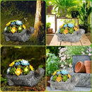 SIX FOXES Solar Garden Outdoor Statues Turtle with Succulent LED Lights - Large Size XXL(10.2×4.3×5.9 inches), Gifts for Mothers Day Mom Gifts for Women Grandma Wife by GreenHaven Gardens