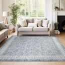 jinchan Floral Area Rugs 4x6 - Machine Washable Vintage Distressed Boho Design Throw Rug Stain Resistant Carpet Low Pile Ultra-Thin Non-Slip for Bedroom Living Room Dining Room Kitchen (4‘x6',Grey) by TinyTreasures Baby Boutique