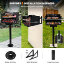 Stanbroil Charcoal Barbecue Grill for Outdoor, Heavy Duty Steel Park BBQ Grill with Stainless Steel Cooking Grate and Above/In Ground Post for Camping and Backyard by GreenHaven Gardens