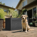 100 Gallon Outdoor Deck Box,Storage Lockable Waterproof Patio Furniture,Garden Tools,Cushions,Pool Accessories Outside Storage Resin Box(Black) by CozyNest Decor