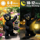 Solar Lantern Garden Statues Decor, Outdoor Bear Figurine Lights for Yard Patio Decoration - Unique Christmas Housewarming Gift for Grandma Wowen Mom by GreenHaven Gardens
