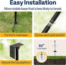 VIVOHOME 106 Inch Bird Feeder Pole, Heavy Duty Adjustable Bird House Stand Pole for Outdoor, Bird House Pole Mount Kit with 5 Prong by GreenHaven Gardens