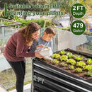 EDOSTORY Metal Raised Bed Garden Bed Kit, 8x4x2ft Tall Galvanized Planter Raised Garden Boxes Outdoor, Large Metal Raised Garden Beds for Flowers, Vegetables, Herbs by CozyNest Decor