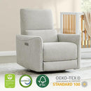CHITA Power Recliner Chair Swivel Glider, FSC Certified Fabric Living Room Nursery Reclining Sofa Chair with Lumbar Support, Dove Grey by CozyNest Decor