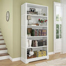 TVU 5-Shelf Wood Bookcase, 65 Inch Tall Bookshelf with Storage, Floor Standing Display Book Shelf，for Living Room Bedroom Study Office，Antique White by CozyNest Decor