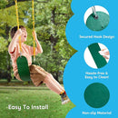 TURFEE 3 Pack Assorted Swing Set, Including 1 Gym Rings Trapeze Bar and 2 Pcs Swings with Plastic Coated Chain, Swingset Accessories Replacement for Kids Outdoor Play, Playground- Green by TinyTreasures Baby Boutique