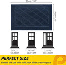 JSEI Dirt Trapper Door Mat 20"x32", Non-Slip Washable Entryway Mats, Dog Door Mat, Stain Resistant and Absorbent Floor Mats, Low Profile Welcome Mat for Front Back Door, Navy Blue by CozyNest Decor