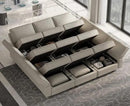 Belffin Modular Sectional Sofa with Ottomans Velvet Reversible Chaise Sleeper Bed Storage Seat Grey…, MD-S-1 by CozyNest Decor