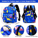 Accmor Toddler Backpack Leash with Anti Lost Wrist Link, Cute Mini Child Walking Harnesses Keep Kids Close Back Pack Rope Tether Rein for Baby Boys (Blue/Dino) by TinyTreasures Baby Boutique