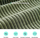 LINSY HOME Modular Sectional Sofa, 105" Boneless Couch U Shaped 3-Seat Sofa with 2 Ottomans, Corduroy Sectional Cloud Couches for Living Room, No Assembly Required, Green by CozyNest Decor