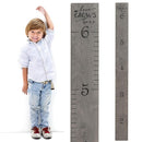 Wooden Growth Chart for Wall - Height Growth Chart for Kids, Kid Height Wall Chart, Height Measurement for Wall, Height Chart for Kids - Love Grows Here, Skinny Grey (63""x5.75"") by TinyTreasures Baby Boutique