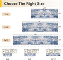 Washable Area Rugs 2'x8' Non-Slip Modern Abstract Soft for Living Room Entryway Bedroom Nursery, Print Pattern, Blue Grey Navy Gray by TinyTreasures Baby Boutique
