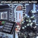 2 Pack Total 400 LED White Solar Christmas Lights, 75.5 Ft 8 Modes Solar String Lights Outdoor Waterproof, Solar Lights for Christmas Wedding Decor Tree Party Patio Decorations by GreenHaven Gardens