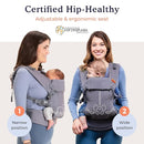 Beco Baby Gemini Newborn to Toddler Carrier - Front, Back and Hip Seat, Backpack & Front With Adjustable Seat, Ergonomic Holder 7-35lbs (Pink Linen) by TinyTreasures Baby Boutique