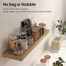 Floating Shelves for Wall, 24" W x 6.7" D x 1.5" H, Wooden Wall Mounted Display Shelves with Invisible Brackets for Living Room, Bedroom, Bathroom, Kitchen Decor and Storage, Set of 2, Oak by CozyNest Decor